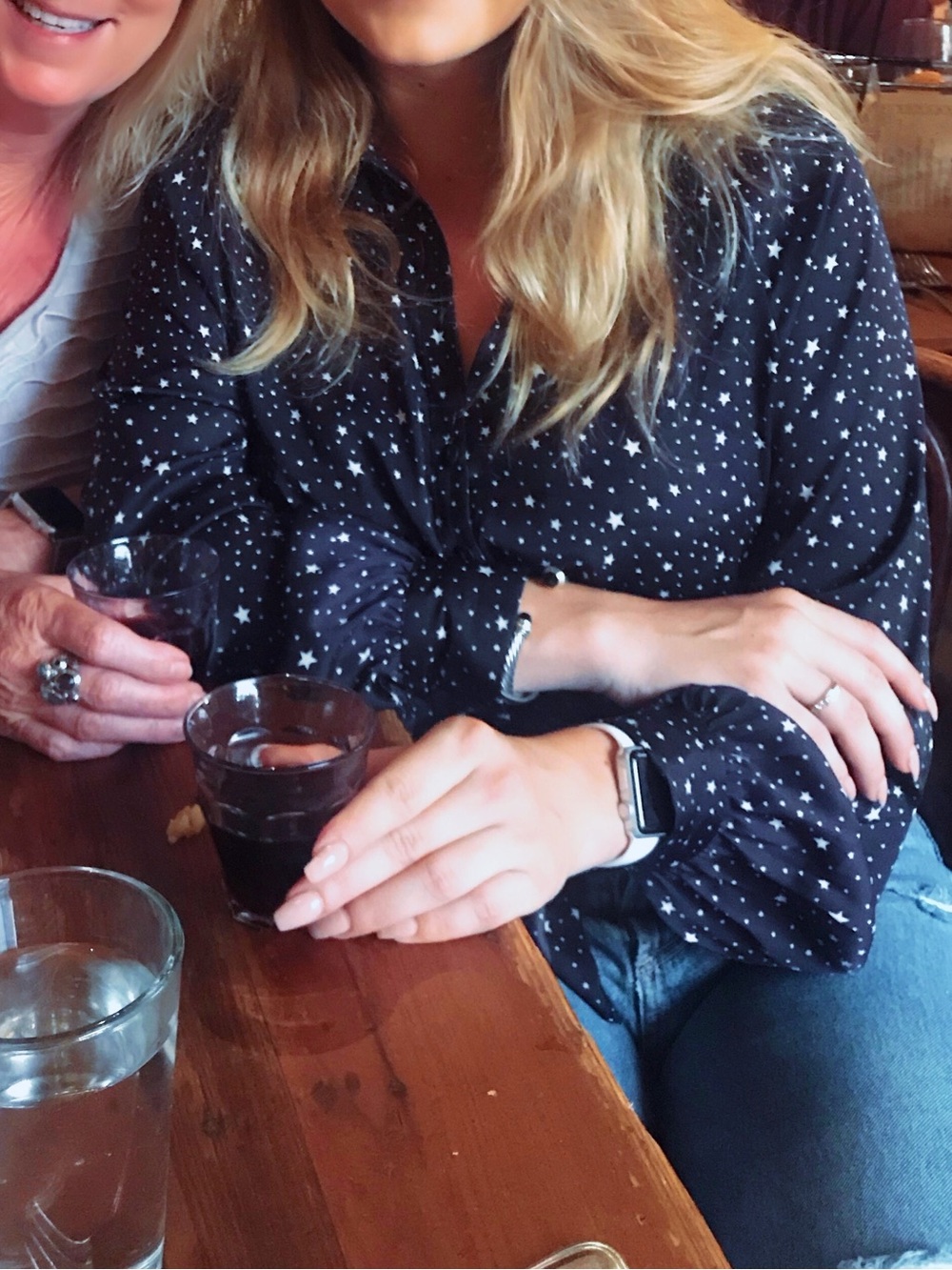 Urban Outfitters Navy Blue Star Blouse
